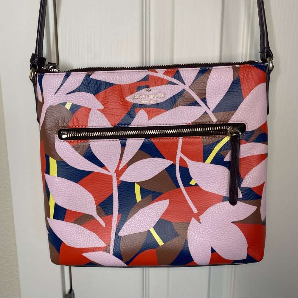 Kate Spade Multicolor Leaf Pattern Crossbody Bag - image 8
